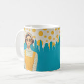 Retro New York Sunshine Kaffeetasse (Vorderseite Links)