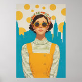 Retro New York Sunshine Poster (Vorne)