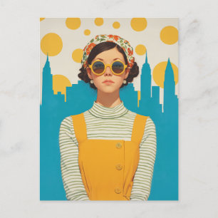 Retro New York Sunshine Postkarte