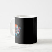 Retro New Yorker Skyline Silhouette Kaffeetasse (Vorderseite Links)