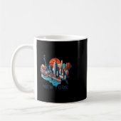 Retro New Yorker Skyline Silhouette Kaffeetasse (Links)