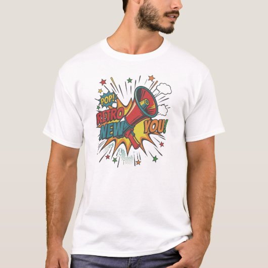 Retro New You: Minimalist Geometric Revival T-Shirt (Vorderseite)