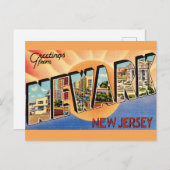Retro Newark NJ Postcard Postkarte (Vorne/Hinten)