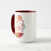 Retro Newport Beach Bike Trail Tasse (Vorderseite Links)