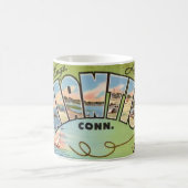 Retro Niantic Conn Postcard Tasse (Mittel)