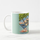 Retro Niantic Conn Postcard Tasse (Links)