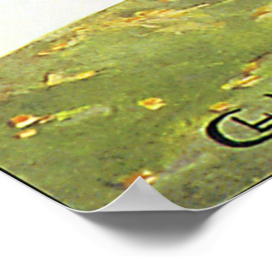 Retro Nice France von oben Poster (Ecke)