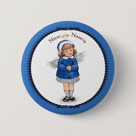 Retro Nice Nancy Button (Vorderseite)