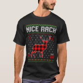 Retro Nice Rack Ugly Christmas Sweater Couples Mat T-Shirt (Vorderseite)
