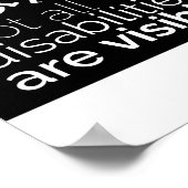 Retro Nicht alle Behinderungen sind sichtbar Plaka Poster (Ecke)