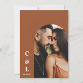 Retro Nichts Extravagant nur Liebe Save the Date Einladung (Rückseite)