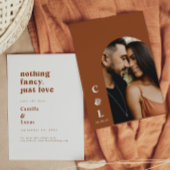 Retro Nichts Extravagant nur Liebe Save the Date Einladung