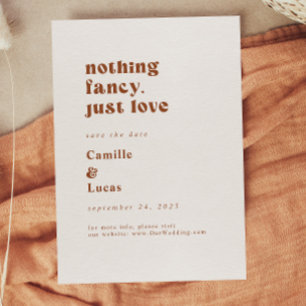 Retro Nichts Extravagant nur Liebe Save the Date I Einladung