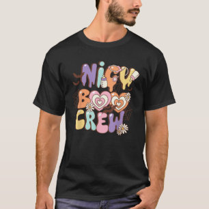 Retro NICU Boo Crew Neonatal ICU Nurase Halloween T-Shirt