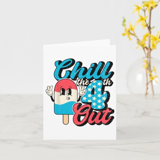 Retro Niedlich 4. Juli Eiscreme Kill 4. Karte (Gelbe Blume)