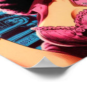 Retro Niedlich Cowgirl Poster (Ecke)