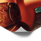 Retro Niedlich Cowgirl Poster (Ecke)