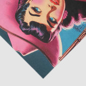 Retro Niedlich Cowgirl Seidenpapier (Ausschnitt)