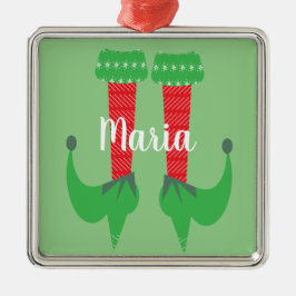 Retro Niedlich Elf Feet Heels Weihnachten Gegenwar Ornament Aus Metall