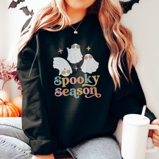 Retro Niedlich Ghost Halloween Sweatshirt