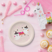 Retro Niedlich Ghost Kid's Halloween-Party Pappteller (Party)