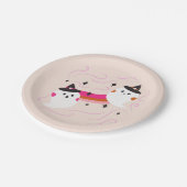 Retro Niedlich Ghost Kid's Halloween-Party Pappteller (Schrägansicht)