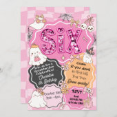 Retro Niedlich Ghost Spooky Halloween Einladung (Vorne/Hinten)