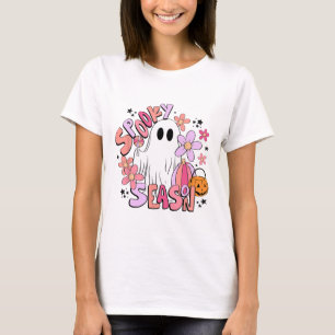Retro Niedlich Ghost Spooky Saison Funny Halloween T-Shirt