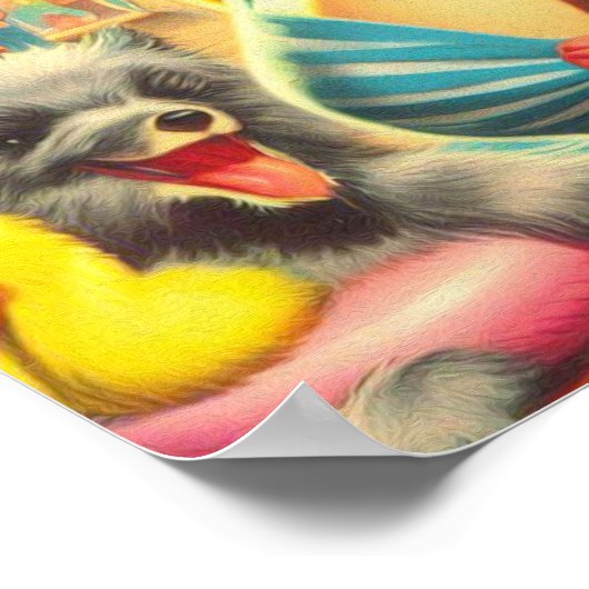 Retro Niedlich Kitsch Girl Poster (Ecke)