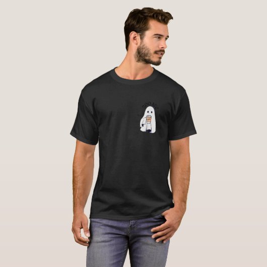Retro Niedlich Little Coffee Boo Jee Ghost Boo Hal T-Shirt (Vorne ganz)