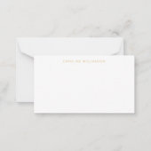 Retro Niedlich Mod Floral Gelber Individuelle Name Mitteilungskarte (Vorderseite)