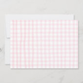 Retro Niedlich Pink Bow Coquette 1. Geburtstag Einladung (Rückseite)