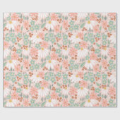 Retro Niedlich Pink Wildblume Daisy Kids Geschenkpapier (Flach)