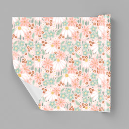 Retro Niedlich Pink Wildblume Daisy Kids Geschenkpapier