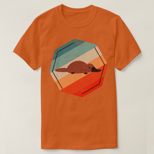 Retro Niedlich Platypus T-Shirt (Design vorne)