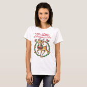 Retro Niedlich Reindeer Funny Christmas T-Shirt (Vorne ganz)