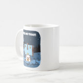 Retro Niedlich Robot Halloween-Tasse Kaffeetasse (Vorderseite Links)
