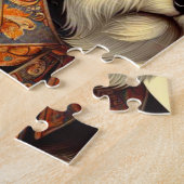 Retro Niedlich Schnauzer Illustration Puzzle (Seite)