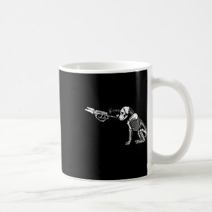 Retro Niedlich Skeleton Hand Boop Dog Funny Hallow Kaffeetasse