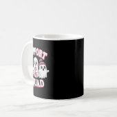Retro Niedlich Skeleton Hand Boop Dog Funny Hallow Kaffeetasse (Vorderseite Links)