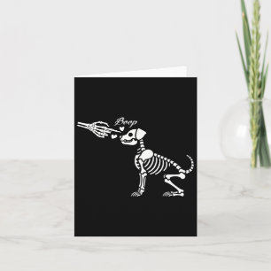 Retro Niedlich Skeleton Hand Boop Dog Funny Hallow Karte