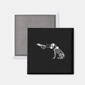 Retro Niedlich Skeleton Hand Boop Dog Funny Hallow Magnet (Vorderseite/Rückseite)