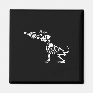 Retro Niedlich Skeleton Hand Boop Dog Funny Hallow Magnet
