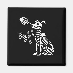 Retro Niedlich Skeleton Hand Boop Dog Funny Hallow Magnet