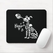 Retro Niedlich Skeleton Hand Boop Dog Funny Hallow Mousepad (Mit Mouse)
