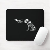Retro Niedlich Skeleton Hand Boop Dog Funny Hallow Mousepad (Mit Mouse)