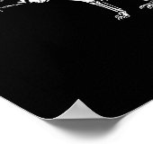 Retro Niedlich Skeleton Hand Boop Dog Funny Hallow Poster (Ecke)