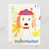 Retro Niedlich Spanisch Sie sind Pawfect Postkarte (Vorne/Hinten)