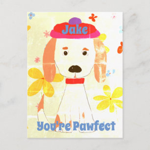 Retro Niedlich Spanisch Sie sind Pawfect Postkarte