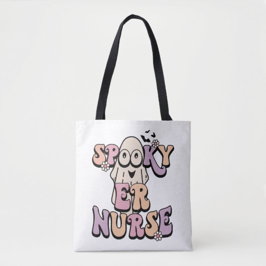 Retro Niedlich Spooky ER Nurse Halloween Tasche (Vorderseite)